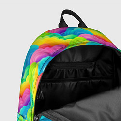 Рюкзак Разноцветные облака из бумаги паттерн, цвет: 3D-принт — фото 2