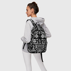 Рюкзак Черно-белый абстрактный паттерн, цвет: 3D-принт — фото 2
