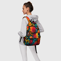 Рюкзак Яркие шикарные цветы узор, цвет: 3D-принт — фото 2