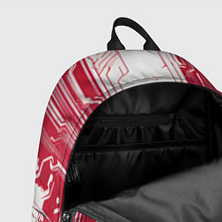 Рюкзак Красные линии на белом фоне киберпанк, цвет: 3D-принт — фото 2