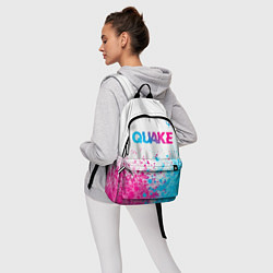 Рюкзак Quake neon gradient style посередине, цвет: 3D-принт — фото 2