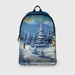 Рюкзак Новогодние елки в снегу, цвет: 3D-принт — фото 2
