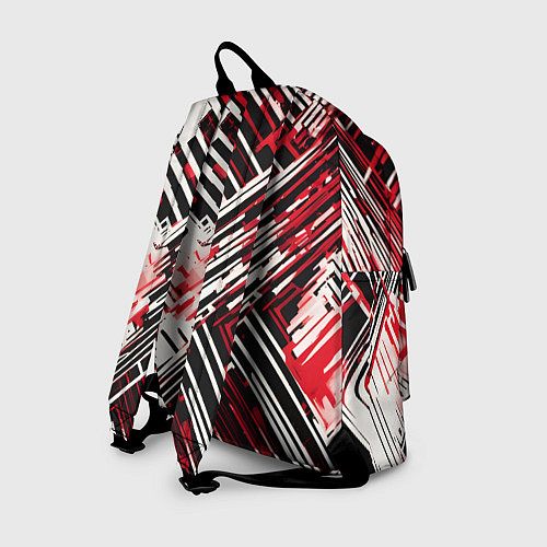 Рюкзак Киберпанк линии белые и красные / 3D-принт – фото 2