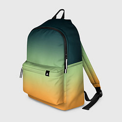 Рюкзак Темно-зеленый и желтый градиент, цвет: 3D-принт