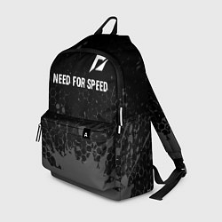 Рюкзак Need for Speed glitch на темном фоне посередине, цвет: 3D-принт