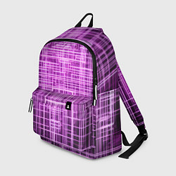 Рюкзак Фиолетовые неоновые полосы киберпанк, цвет: 3D-принт