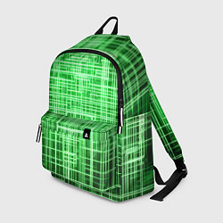 Рюкзак Зелёные неоновые полосы киберпанк, цвет: 3D-принт