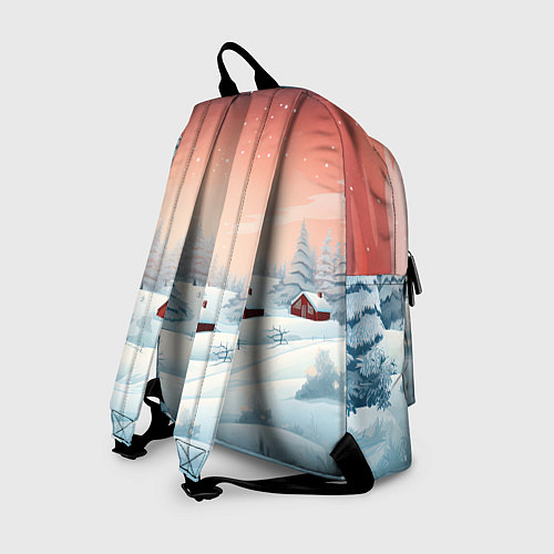 Рюкзак Погружение в зимнюю атмосферу / 3D-принт – фото 2