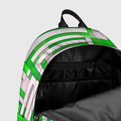 Рюкзак Полосы на зелёном фоне, цвет: 3D-принт — фото 2