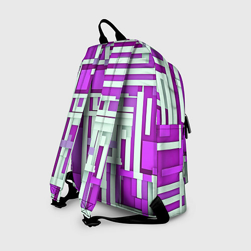Рюкзак Полосы на фиолетовом фоне / 3D-принт – фото 2