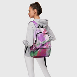 Рюкзак Зеленые и розовые мазки краски, цвет: 3D-принт — фото 2