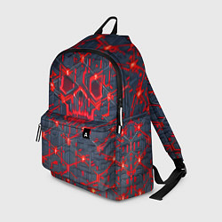 Рюкзак Красная неоновая сеть, цвет: 3D-принт