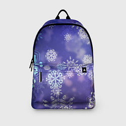 Рюкзак Крупные снежинки на фиолетовом, цвет: 3D-принт — фото 2