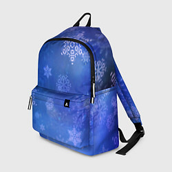 Рюкзак Декоративные снежинки на фиолетовом