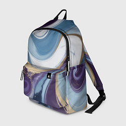 Рюкзак Абстрактный волнистый узор фиолетовый с голубым