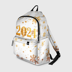 Рюкзак Новый 2024 год - золотой, цвет: 3D-принт