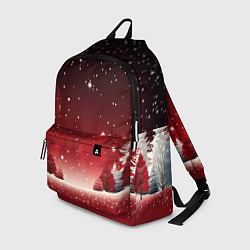 Рюкзак Зимний берег реки с деревьями и льдом, цвет: 3D-принт