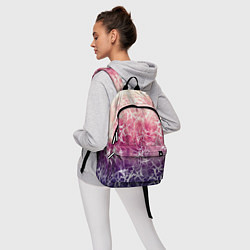 Рюкзак Абстракция - паутинка на сине-красном фоне, цвет: 3D-принт — фото 2
