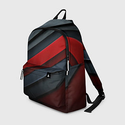 Рюкзак Красные вставки на металлическом фоне, цвет: 3D-принт