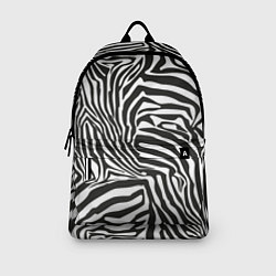 Рюкзак Шкура зебры черно - белая графика, цвет: 3D-принт — фото 2