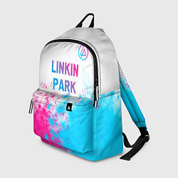 Рюкзак Linkin Park neon gradient style посередине, цвет: 3D-принт