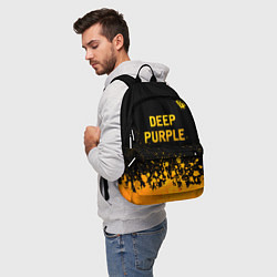 Рюкзак Deep Purple - gold gradient посередине, цвет: 3D-принт — фото 2