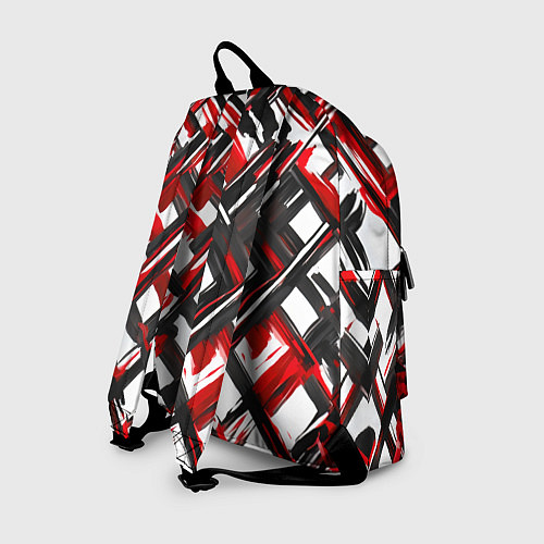 Рюкзак Красные и чёрные мазки / 3D-принт – фото 2
