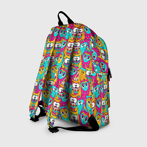 Рюкзак Разноцветные совы / 3D-принт – фото 2