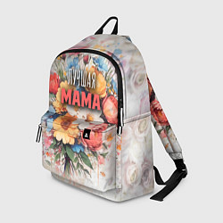 Рюкзак Лучшая мама с букетом цветов, цвет: 3D-принт