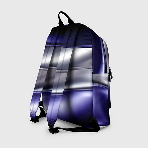Рюкзак Белая абстракция на фиолетовом / 3D-принт – фото 2