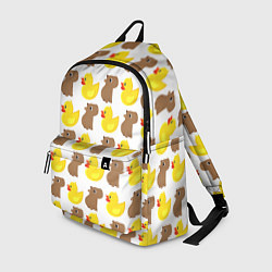 Рюкзак Капибара с желтой уткой, цвет: 3D-принт