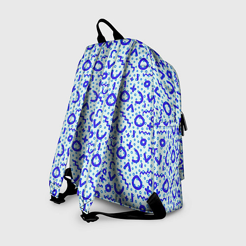 Рюкзак Синие каракули / 3D-принт – фото 2