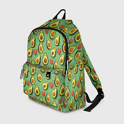Рюкзак Авокадо и сердечки, цвет: 3D-принт