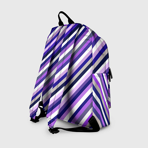 Рюкзак Полосы фиолетовые диагональ / 3D-принт – фото 2