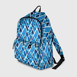 Рюкзак Синие треугольники и белые полосы, цвет: 3D-принт