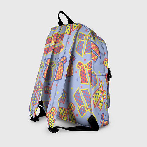 Рюкзак Узор с яркими разноцветными бантами в горошек / 3D-принт – фото 2