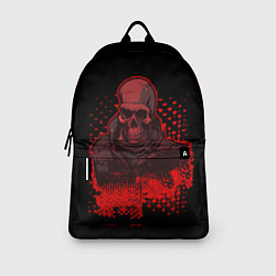 Рюкзак Красный скелет на чёрном фоне, цвет: 3D-принт — фото 2