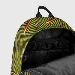 Рюкзак Жёлтые и чёрные линии, цвет: 3D-принт — фото 2
