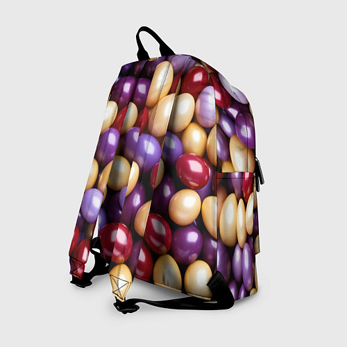 Рюкзак Красные и фиолетовые пасхальные яйца / 3D-принт – фото 2