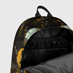 Рюкзак Жёлтые черепа на чёрном фоне, цвет: 3D-принт — фото 2