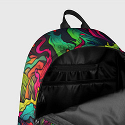 Рюкзак Абстрактный камуфляж в кислотных абстрактных пятна, цвет: 3D-принт — фото 2