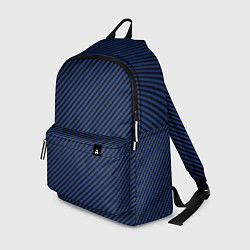 Рюкзак Тонкие полосы чёрно-синий, цвет: 3D-принт