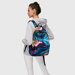 Рюкзак Жидкий красочный металл, цвет: 3D-принт — фото 2