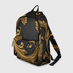 Рюкзак Лепнина золотые объемные узоры, цвет: 3D-принт