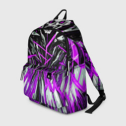 Рюкзак Череп и фиолетовые полосы, цвет: 3D-принт