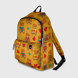 Рюкзак Игрушечные мишки и разноцветные сердца, цвет: 3D-принт