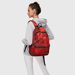 Рюкзак Красный камуфляж крупный, цвет: 3D-принт — фото 2