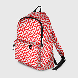 Рюкзак Маленькие красные сердечки, цвет: 3D-принт