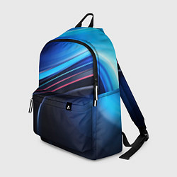 Рюкзак Синяя и черная абстракция геометрическая, цвет: 3D-принт