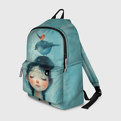 Рюкзак Девочка с птицами, цвет: 3D-принт